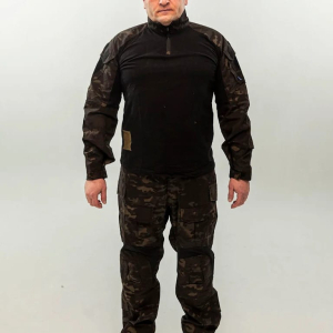 Костюм боевой тактический с защитой темный мультикам